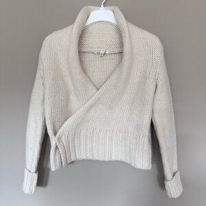 Vintage Y2K 90s Banana Republic Wool Mohair Thick Sweater Women M Ivory Rare!